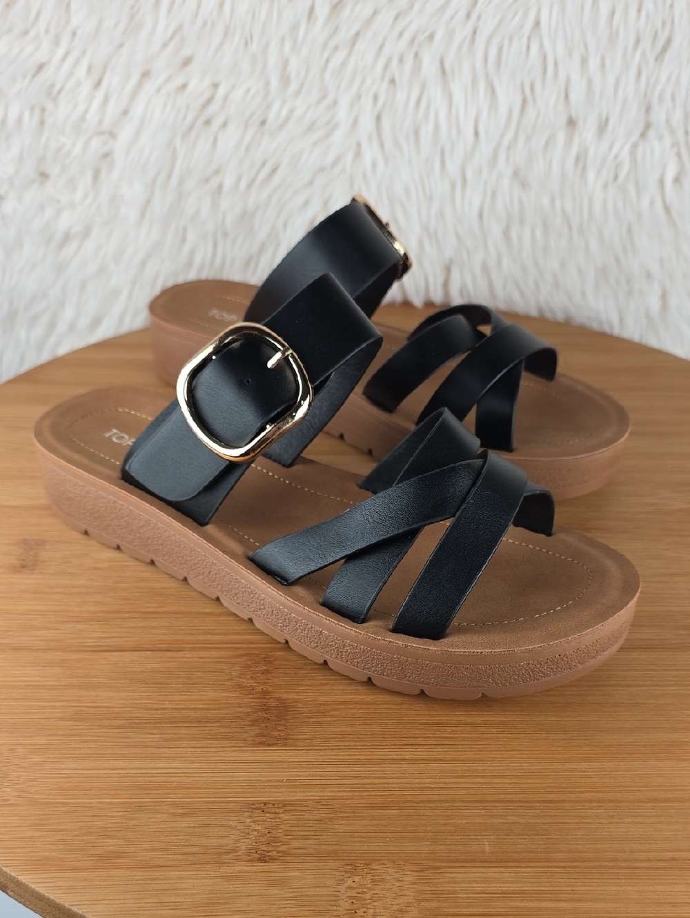 WOMEN'S  SLIP ON SANDALS (OTTO-22 BLK)